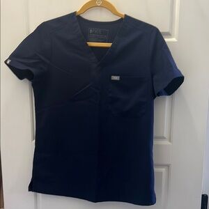 Navy Blue Figs Catarina Scrub Top